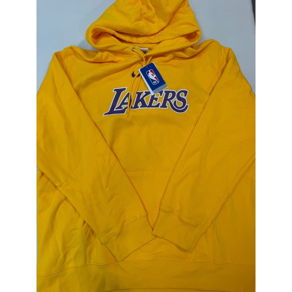 Nike NBA Los Angeles Lakers Hoodie Mens XXL Gold Fleece Pullover HM9826-730 NWT